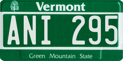 VT license plate ANI295