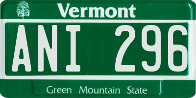 VT license plate ANI296