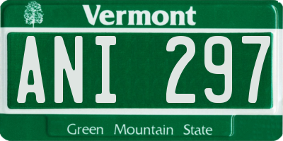 VT license plate ANI297