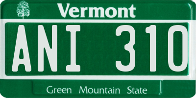 VT license plate ANI310