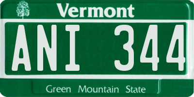 VT license plate ANI344