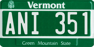 VT license plate ANI351