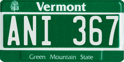 VT license plate ANI367