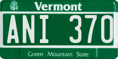 VT license plate ANI370