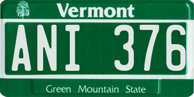 VT license plate ANI376