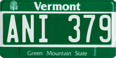 VT license plate ANI379