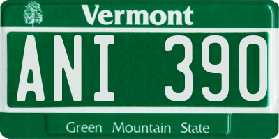 VT license plate ANI390