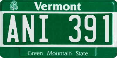 VT license plate ANI391