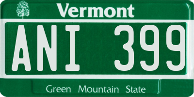 VT license plate ANI399