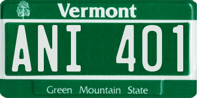 VT license plate ANI401