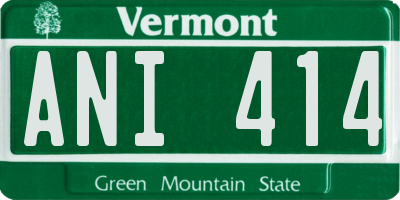 VT license plate ANI414