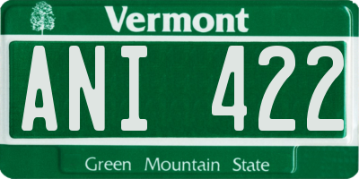 VT license plate ANI422
