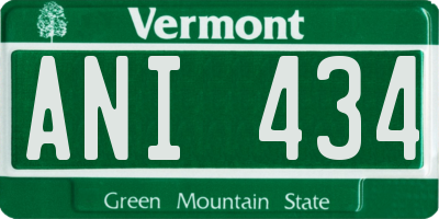 VT license plate ANI434