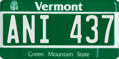 VT license plate ANI437