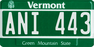 VT license plate ANI443