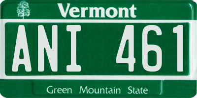 VT license plate ANI461