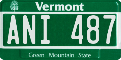 VT license plate ANI487