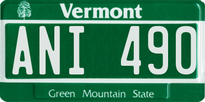 VT license plate ANI490