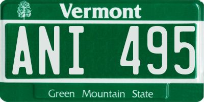 VT license plate ANI495