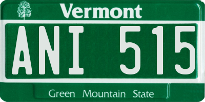 VT license plate ANI515