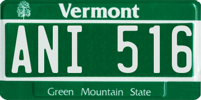 VT license plate ANI516