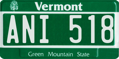 VT license plate ANI518