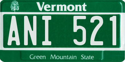 VT license plate ANI521