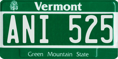 VT license plate ANI525