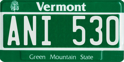 VT license plate ANI530