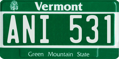 VT license plate ANI531