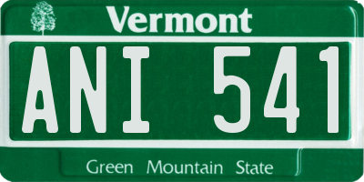 VT license plate ANI541