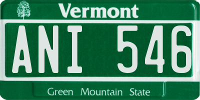 VT license plate ANI546