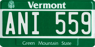 VT license plate ANI559