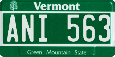 VT license plate ANI563