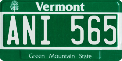 VT license plate ANI565