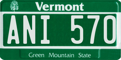 VT license plate ANI570