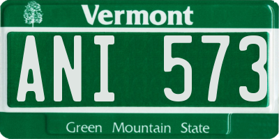 VT license plate ANI573