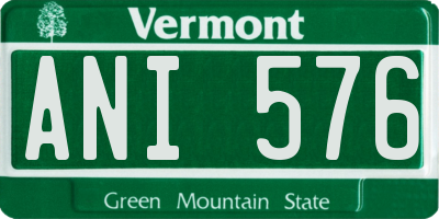 VT license plate ANI576