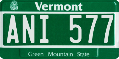 VT license plate ANI577