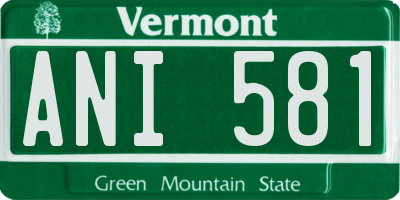 VT license plate ANI581