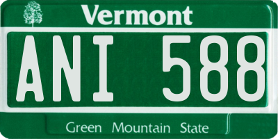 VT license plate ANI588