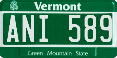 VT license plate ANI589