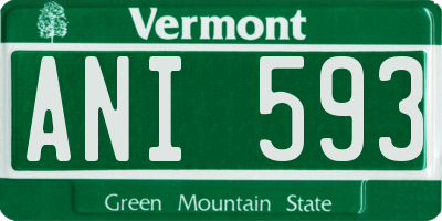 VT license plate ANI593