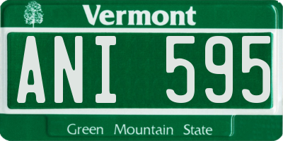 VT license plate ANI595