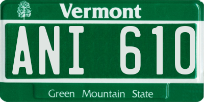 VT license plate ANI610
