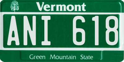 VT license plate ANI618