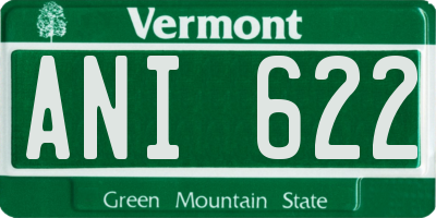 VT license plate ANI622