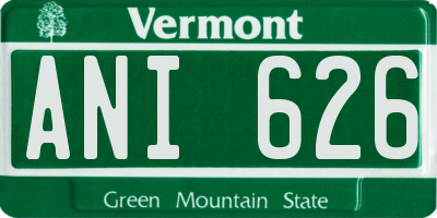 VT license plate ANI626
