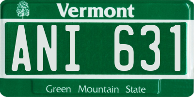 VT license plate ANI631
