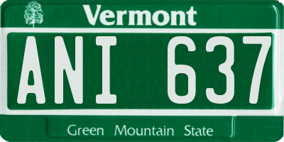 VT license plate ANI637